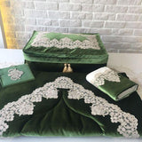 Velvet Prayer Mat Set (Green) - The Linen House