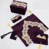 Velvet Prayer Mat Set (Purple) - The Linen House