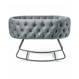 Velvet Tufted Bassinet - The Linen House