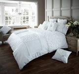 White Weavian Bridal Set with filling - The Linen House