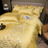 Yellow Embroidery New Duvet Set - The Linen House