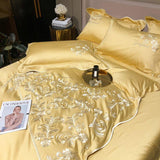 Yellow Embroidery New Duvet Set - The Linen House