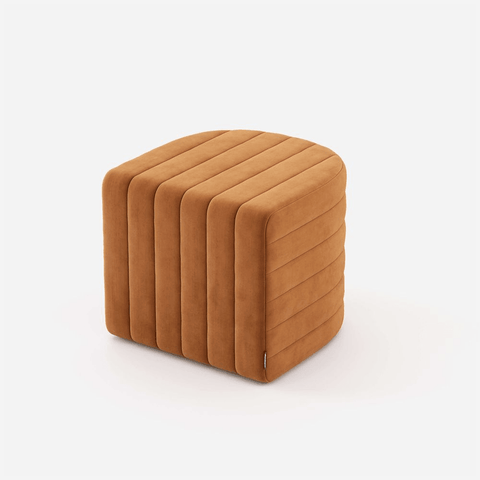 Zigzag Velvet Stool - The Linen House